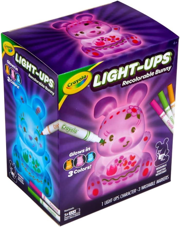 imageCrayola LightUps  Easter Bunny Light Up Toy Bunny Reusable Coloring Toy Easter Decor Easter Crafts ampamp Basket Stuffers Bunny Toy for Kids 4Bunny
