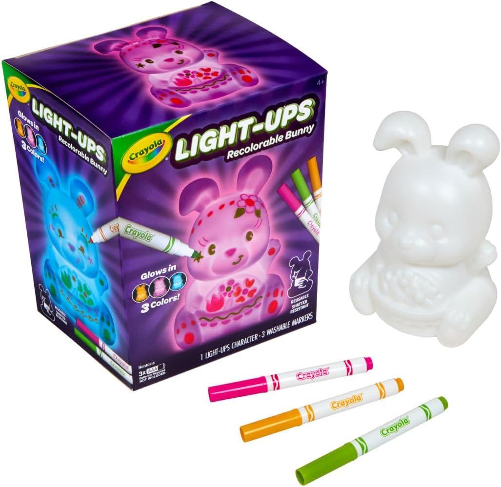 imageCrayola LightUps  Easter Bunny Light Up Toy Bunny Reusable Coloring Toy Easter Decor Easter Crafts ampamp Basket Stuffers Bunny Toy for Kids 4Bunny