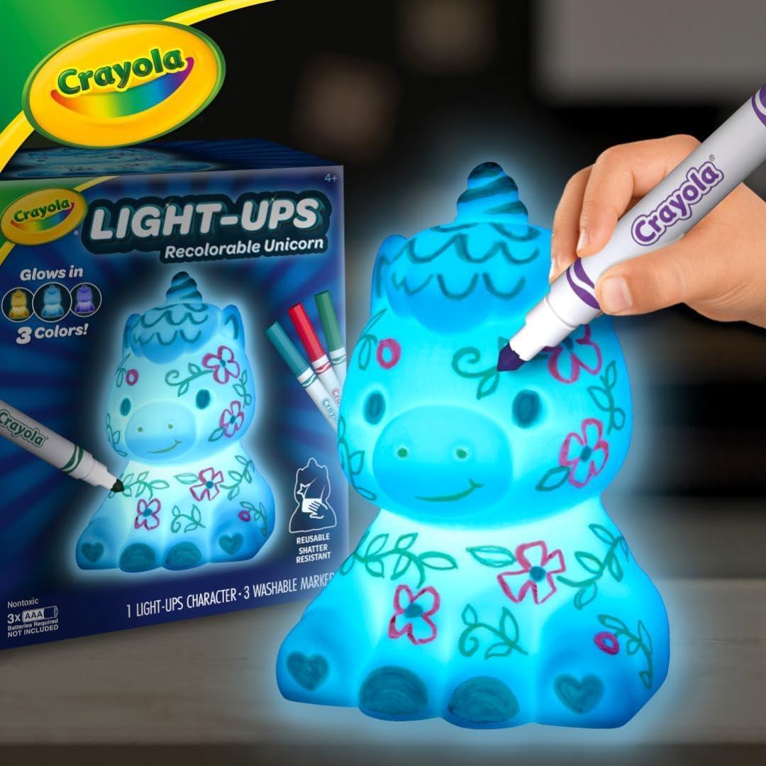 imageCrayola LightUps  Easter Bunny Light Up Toy Bunny Reusable Coloring Toy Easter Decor Easter Crafts ampamp Basket Stuffers Bunny Toy for Kids 4Unicorn Figure