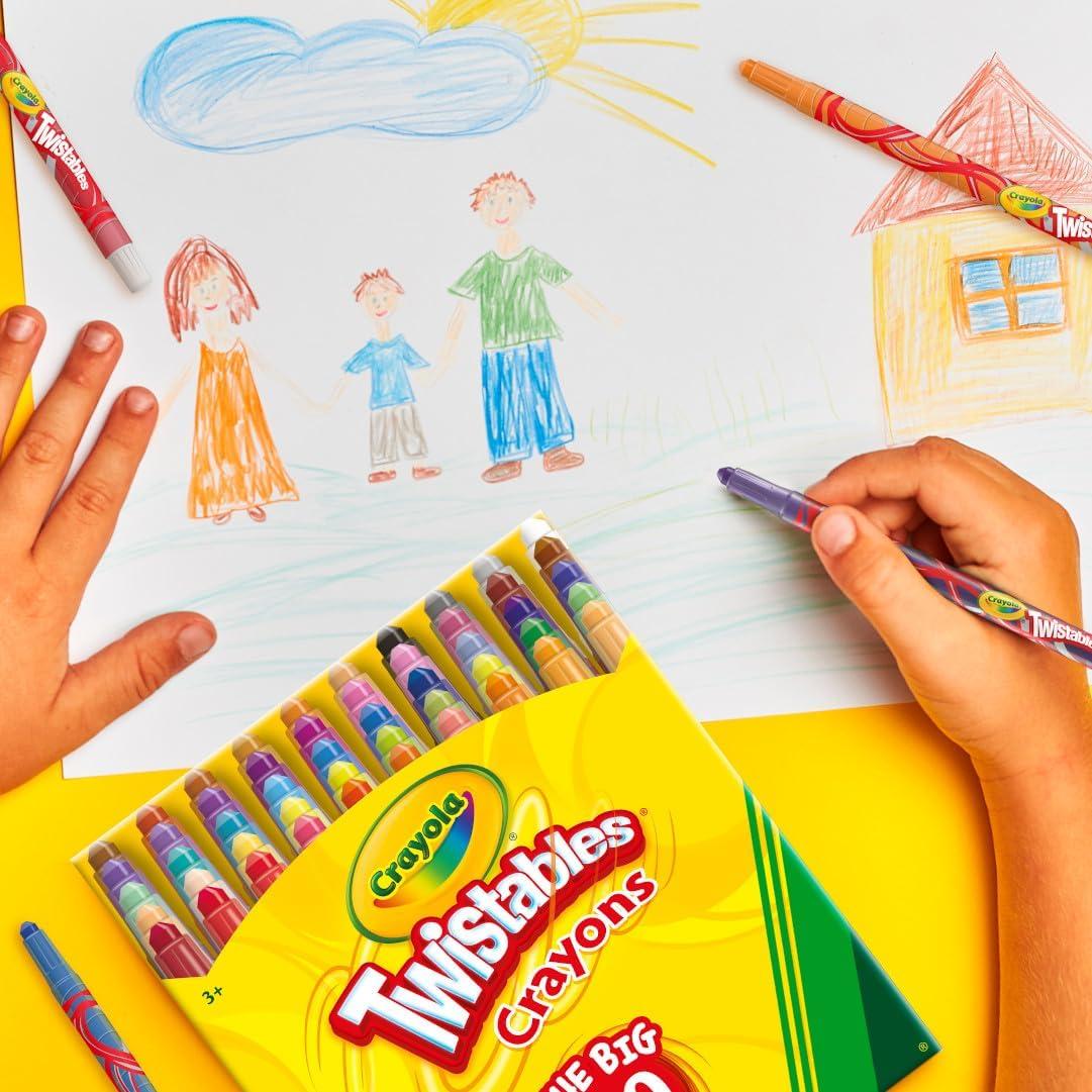 imageCrayola Mini Twistables Crayons for Kids 50ct Cute School Supplies for Girls ampamp Boys Toddler Crayons for Coloring Books Back to School Gifts for Kids