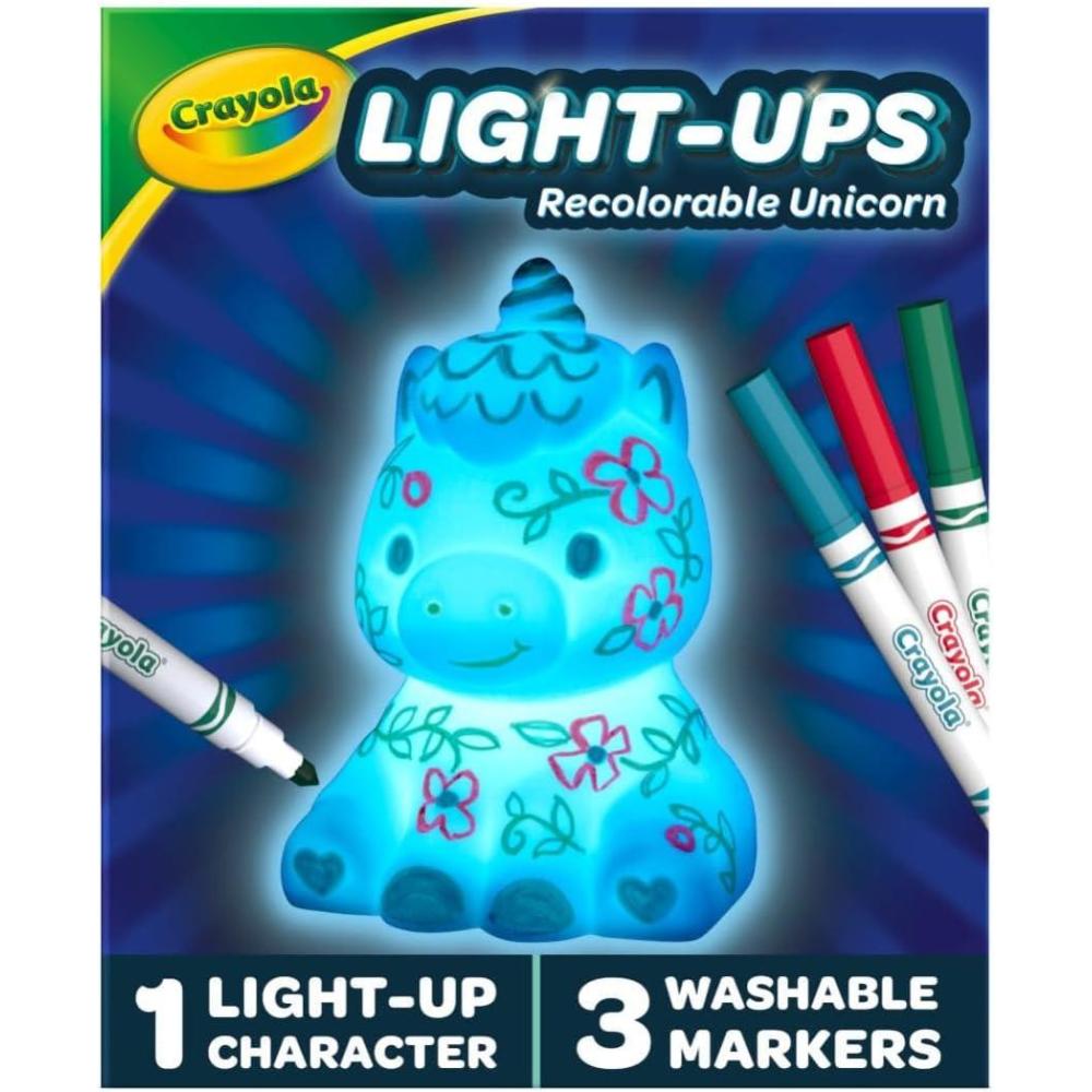 imageCrayola LightUps  Easter Bunny Light Up Toy Bunny Reusable Coloring Toy Easter Decor Easter Crafts ampamp Basket Stuffers Bunny Toy for Kids 4Unicorn Figure
