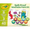 imageCrayola Spill Proof Paint Set 8ct Washable Toddler Paint Kit Includes Brushes Pots Activity Pages Toddler Gift Ages 3Spill Proof Paint
