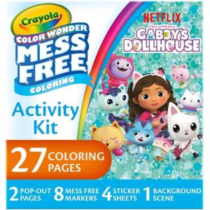 imageCrayola Color Wonder Gabbys Dollhouse Activity Kit Mess Free Coloring Set for Toddlers Travel Activities Toddler Toys Gifts for Girls ampamp BoysGabbys Dollhouse Activity Kit