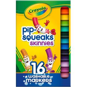 imageCrayola Pip Squeaks Skinnies Washable Marker Set 16ct Mini Markers for Toddlers Thin Coloring Supplies for Kids Toddler Back to School Essentials1 Count Pack of 1
