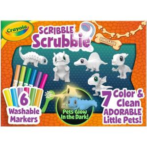 imageCrayola Scribble Scrubbie Peculiar Pets Washable Pet Grooming Toy Set for Kids DIY Toddler Arts ampamp Crafts Gifts for Girls ampamp Boys Ages 3Dinosaur Glow