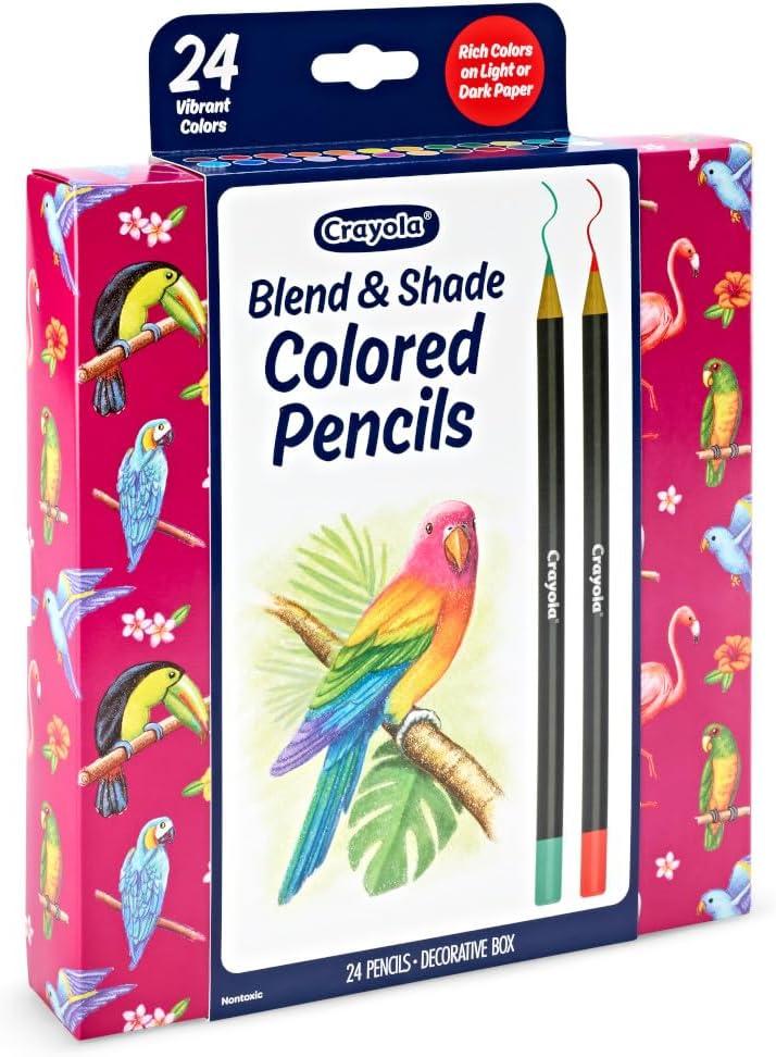 imageCrayola Blend ampamp Shade Colored Pencils Set 24ct Colored Pencils for Adult Coloring Art Supplies for Sketching ampamp Drawing Gifts for Teens