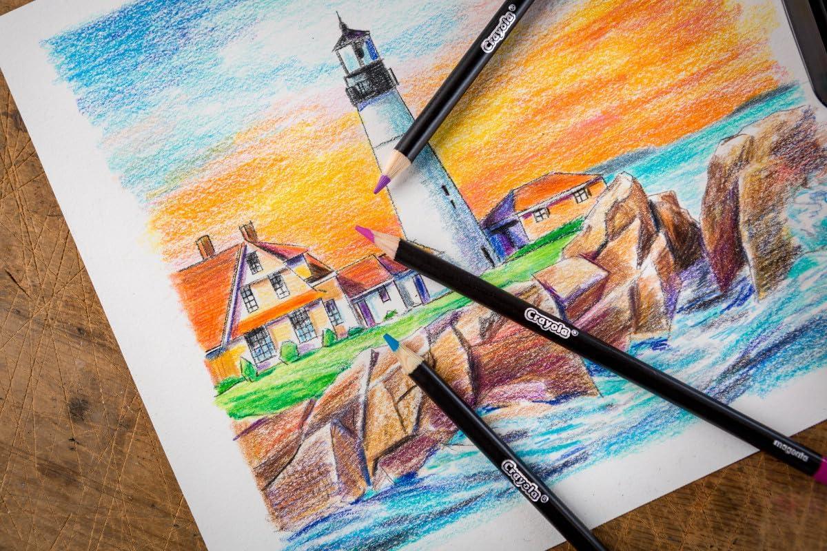 imageCrayola Blend ampamp Shade Colored Pencils Set 24ct Colored Pencils for Adult Coloring Art Supplies for Sketching ampamp Drawing Gifts for Teens