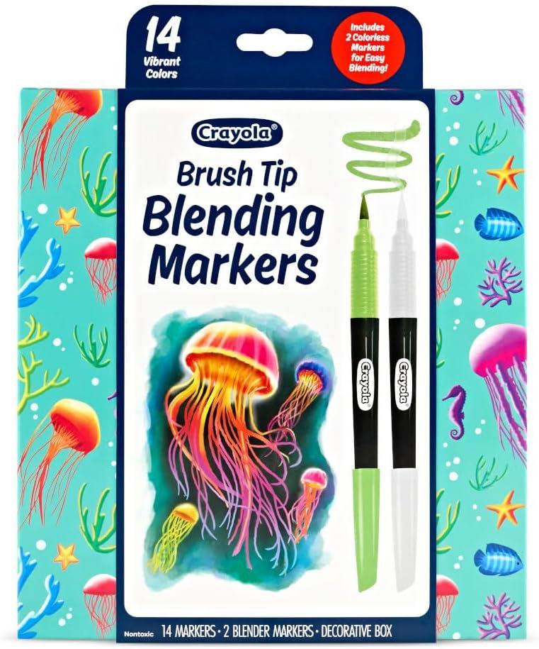 imageCrayola Blending Marker Set 16 Count Markers 2 Colorless Blenders Adult Coloring Markers Gifts for Teens ampamp Adults