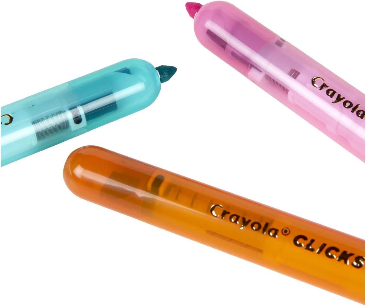 imageCrayola Clicks Retractable Tip Marker Set for Kids 10ct Markers For School Long Lasting Coloring Book Supplies No Dry Back to School Essentials 6Classics
