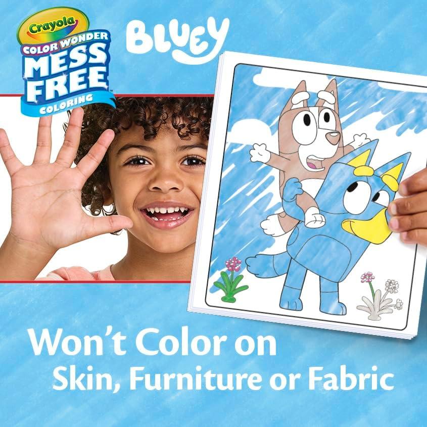 imageCrayola Color Wonder Bluey Activity Kit Mess Free Coloring for Toddlers Art Set for Kids Toddler Plane Essential Bluey Toys Gifts for Kids 3Bluey Activity Set