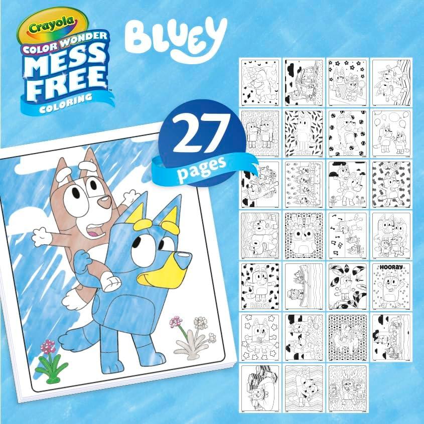 imageCrayola Color Wonder Bluey Activity Kit Mess Free Coloring for Toddlers Art Set for Kids Toddler Plane Essential Bluey Toys Gifts for Kids 3Bluey Activity Set