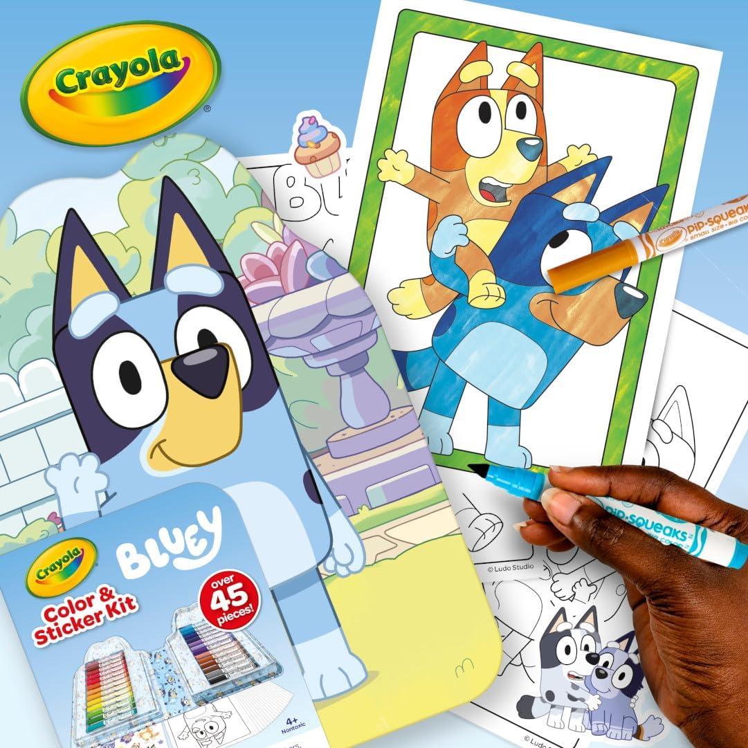 imageCrayola Color Wonder Bluey Activity Kit Mess Free Coloring for Toddlers Art Set for Kids Toddler Plane Essential Bluey Toys Gifts for Kids 3Bluey Art Kit