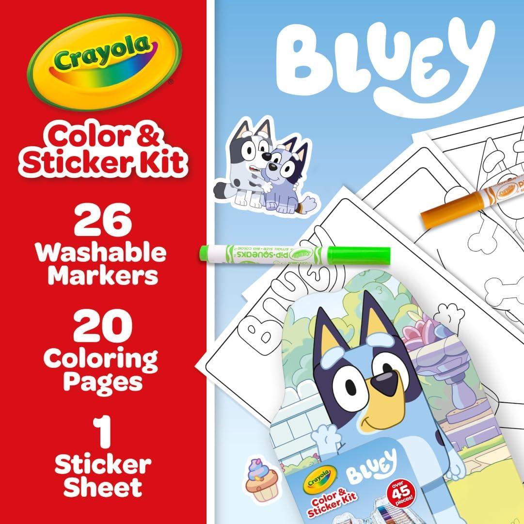imageCrayola Color Wonder Bluey Activity Kit Mess Free Coloring for Toddlers Art Set for Kids Toddler Plane Essential Bluey Toys Gifts for Kids 3Bluey Art Kit