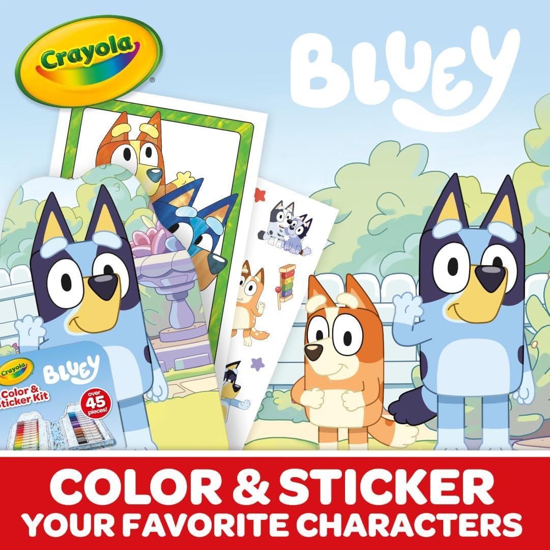 imageCrayola Color Wonder Bluey Activity Kit Mess Free Coloring for Toddlers Art Set for Kids Toddler Plane Essential Bluey Toys Gifts for Kids 3Bluey Art Kit