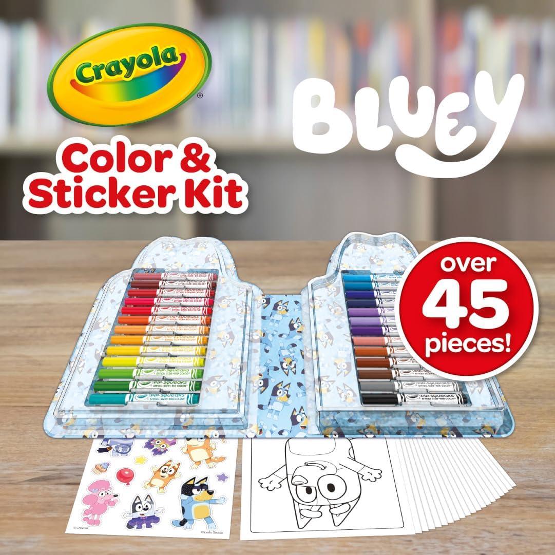 imageCrayola Color Wonder Bluey Activity Kit Mess Free Coloring for Toddlers Art Set for Kids Toddler Plane Essential Bluey Toys Gifts for Kids 3Bluey Art Kit