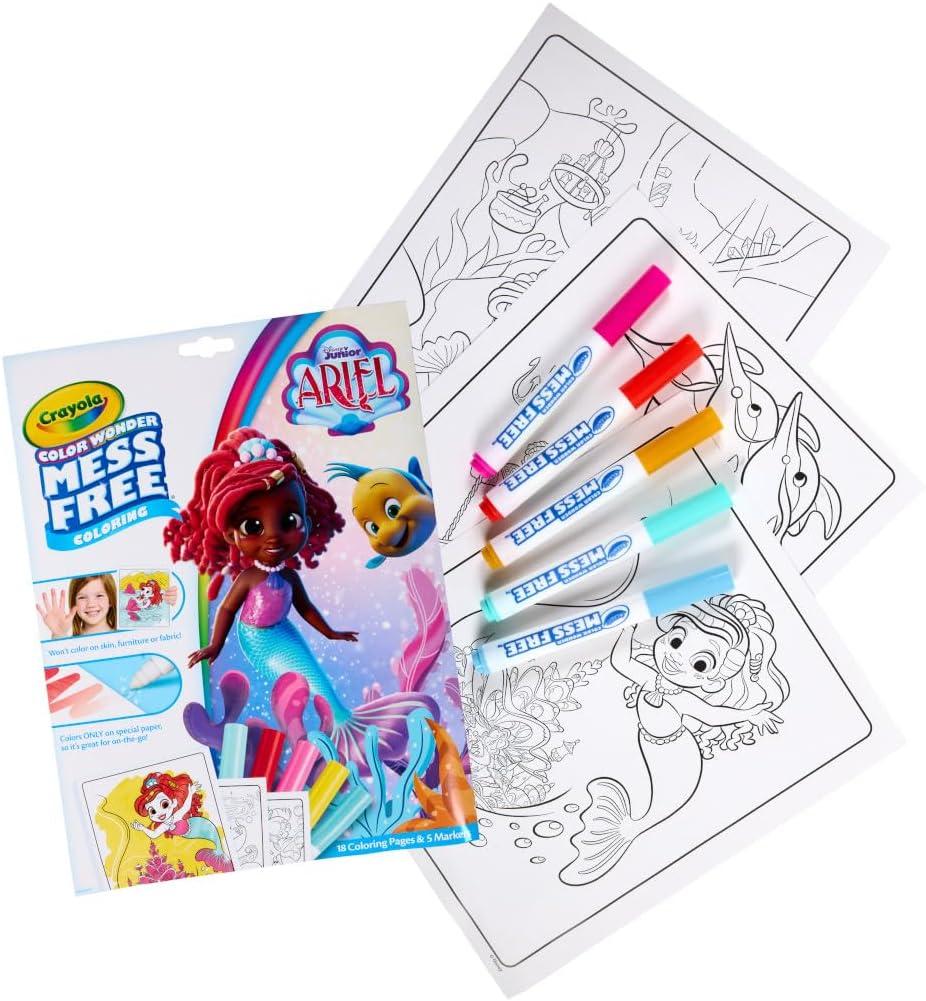 imageCrayola Color Wonder Disney Junior Ariel Mess Free Coloring Pages Gift for Toddlers Travel Activity Disney Coloring Ages 3Ariel