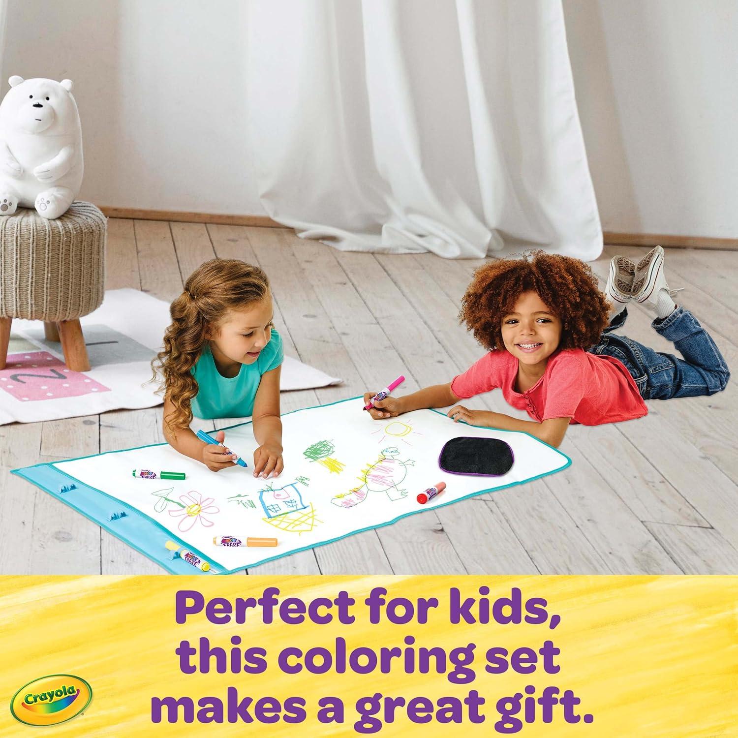 imageCrayola Color ampamp Erase Drawing Board for Kids Travel Coloring Kit Drawing Toy Toddler Coloring Set Gift for Kids 3Activity Mat