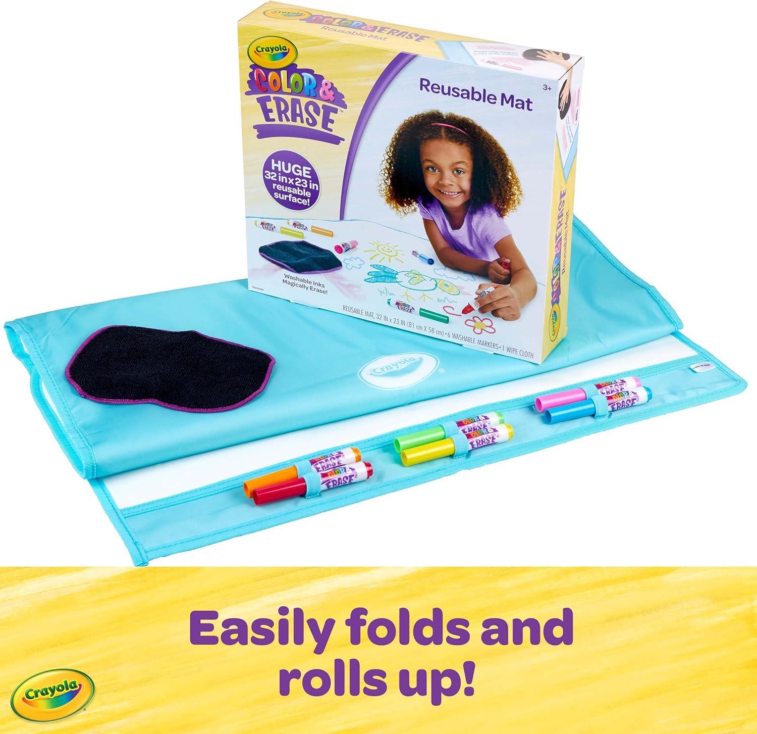 imageCrayola Color ampamp Erase Drawing Board for Kids Travel Coloring Kit Drawing Toy Toddler Coloring Set Gift for Kids 3Activity Mat