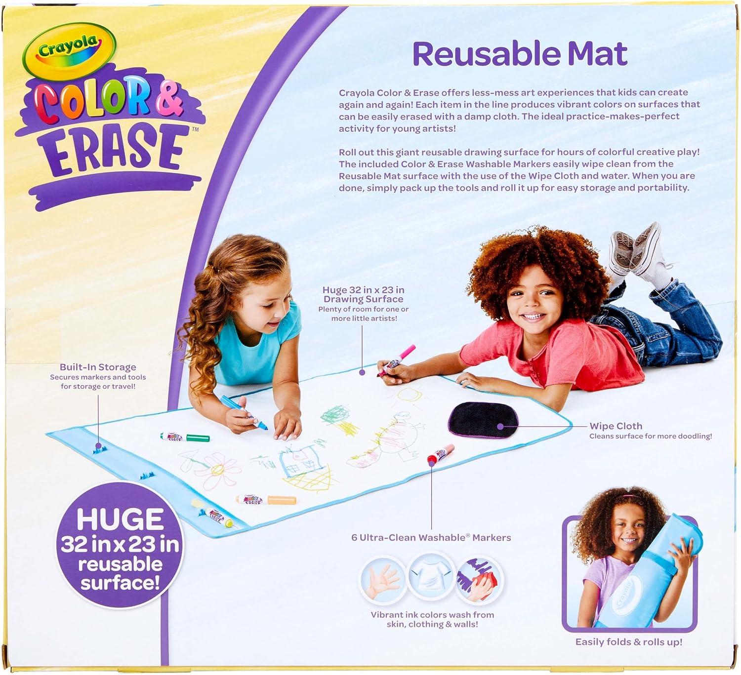 imageCrayola Color ampamp Erase Drawing Board for Kids Travel Coloring Kit Drawing Toy Toddler Coloring Set Gift for Kids 3Activity Mat