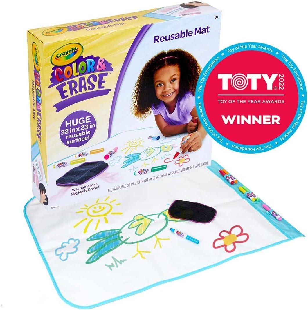 imageCrayola Color ampamp Erase Drawing Board for Kids Travel Coloring Kit Drawing Toy Toddler Coloring Set Gift for Kids 3Activity Mat