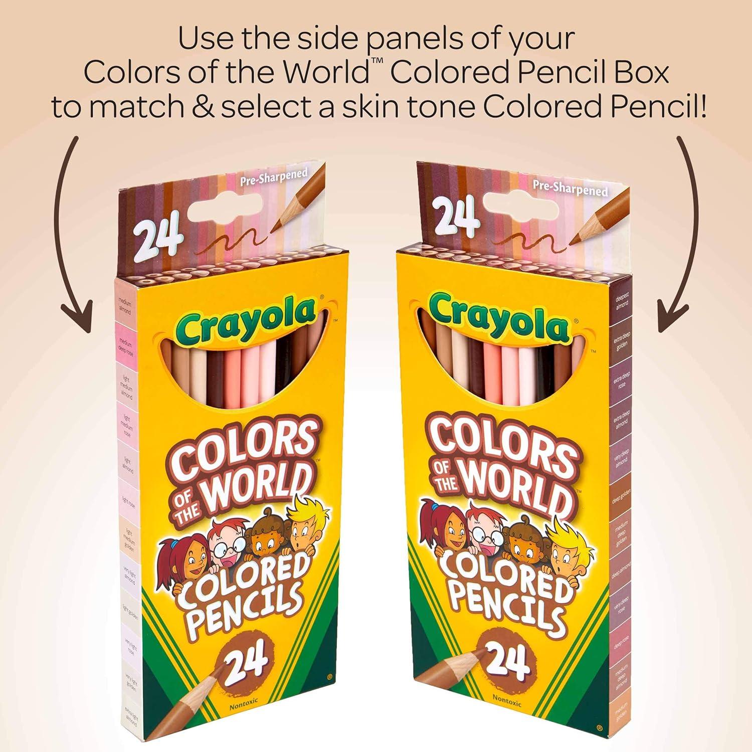 imageCrayola Colors of the World Markers  6 Pack 24ct Bulk Skin Tone Marker Set for Kids Art Marker Classroom Must Have Ages 31 Count Pack of 1