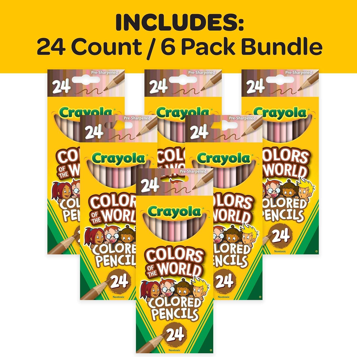 imageCrayola Colors of the World Markers  6 Pack 24ct Bulk Skin Tone Marker Set for Kids Art Marker Classroom Must Have Ages 31 Count Pack of 1