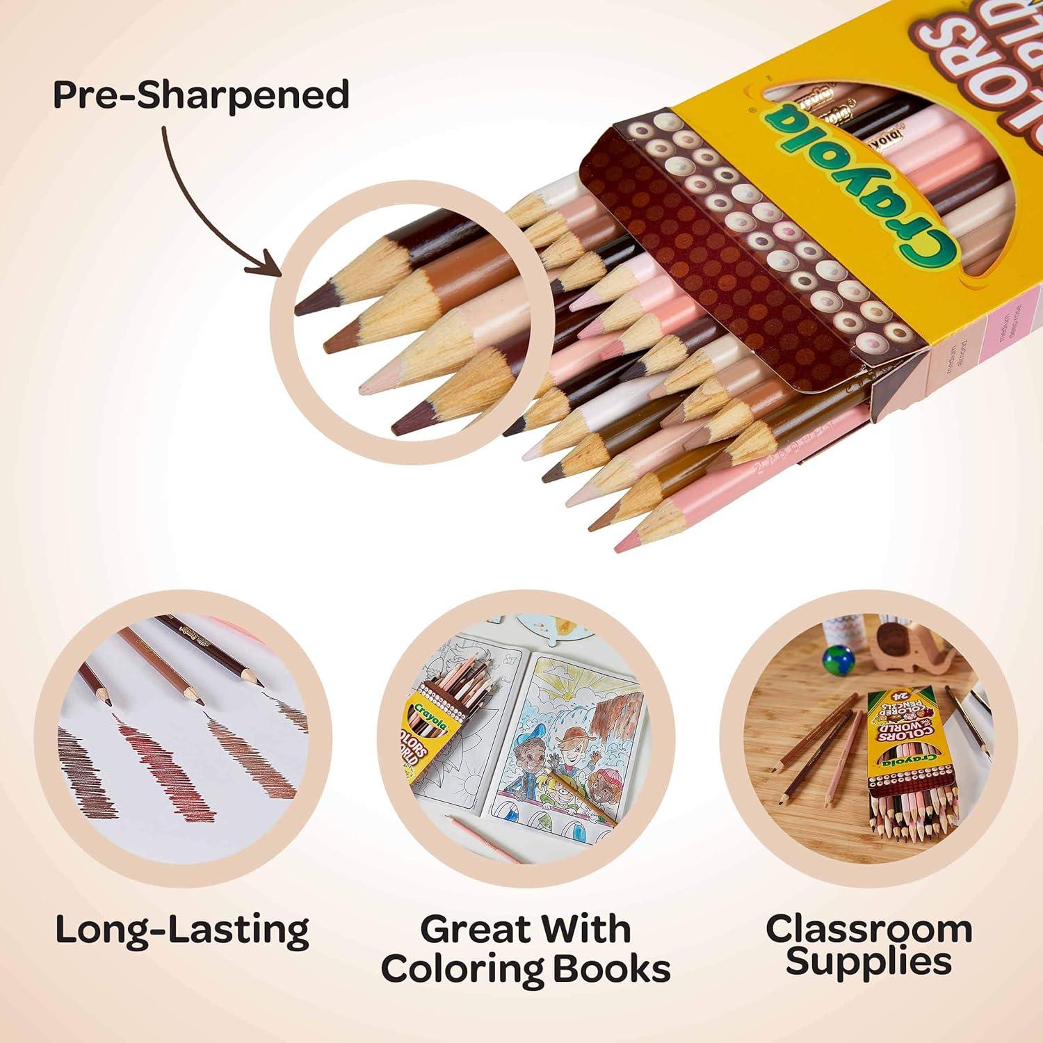 imageCrayola Colors of the World Markers  6 Pack 24ct Bulk Skin Tone Marker Set for Kids Art Marker Classroom Must Have Ages 31 Count Pack of 1