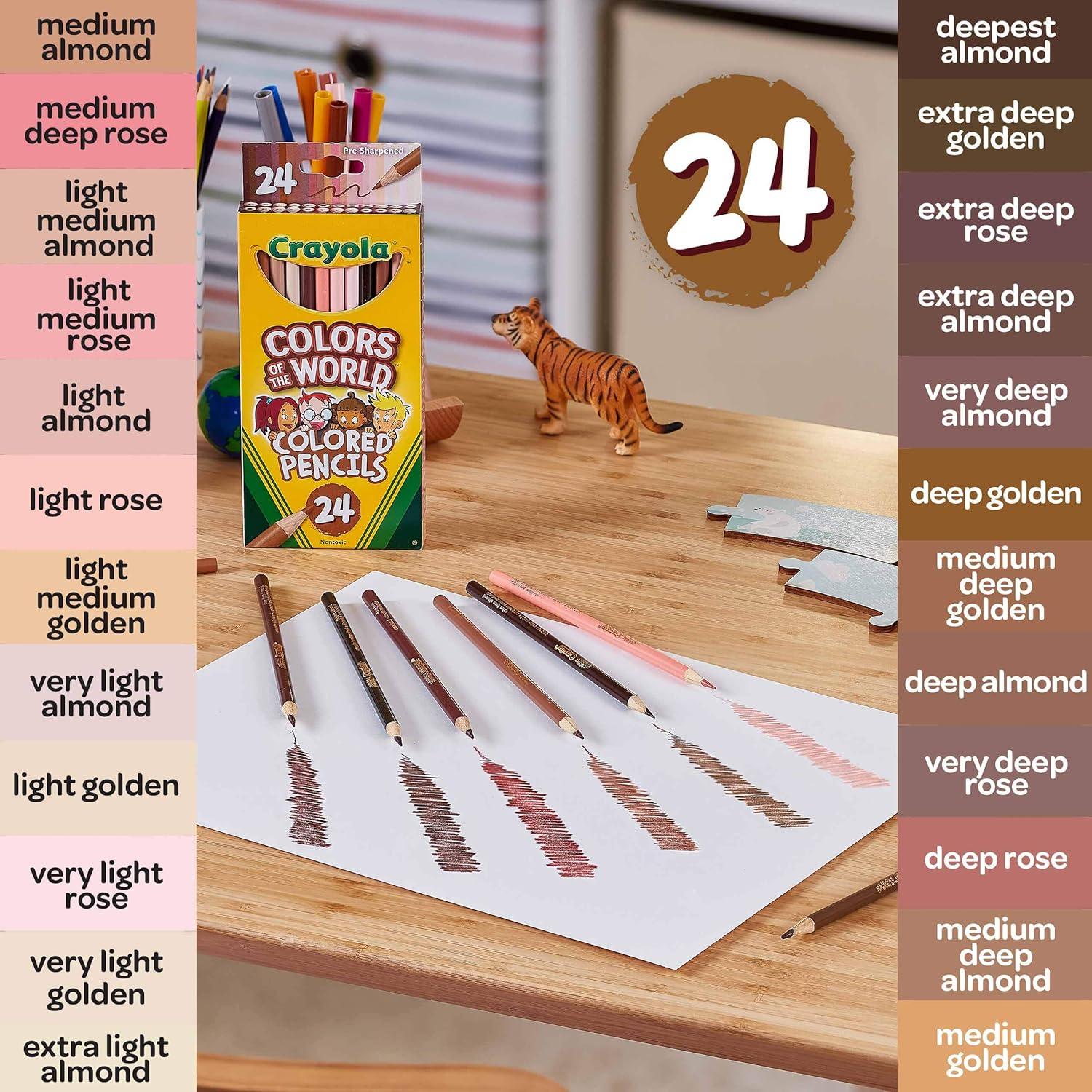 imageCrayola Colors of the World Markers  6 Pack 24ct Bulk Skin Tone Marker Set for Kids Art Marker Classroom Must Have Ages 31 Count Pack of 1