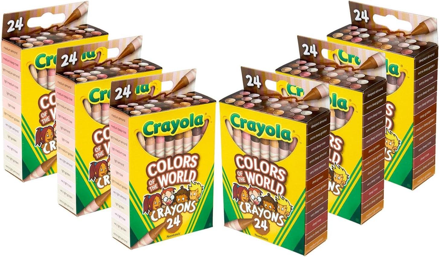 imageCrayola Colors of the World Markers  6 Pack 24ct Bulk Skin Tone Marker Set for Kids Art Marker Classroom Must Have Ages 31 Count Pack of 1