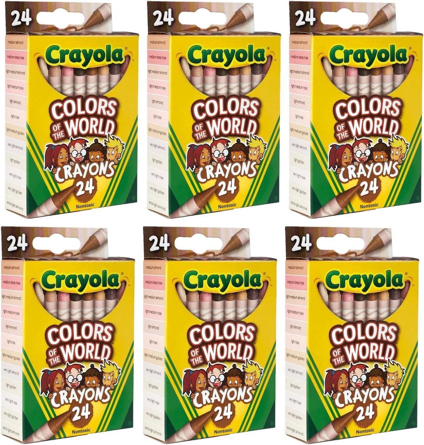 imageCrayola Colors of the World Markers  6 Pack 24ct Bulk Skin Tone Marker Set for Kids Art Marker Classroom Must Have Ages 31 Count Pack of 1