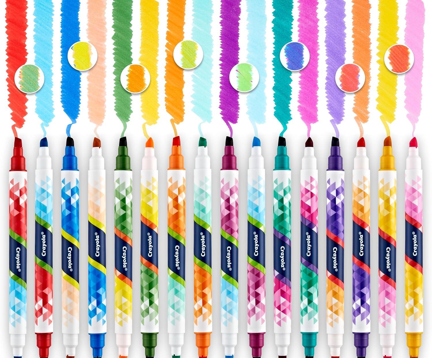 imageCrayola Dual Chisel Tip ampamp Brush Markers 12ct Markers for Adults Art Marker Set Coloring Supplies Gifts for Teens ampamp Adults1 Count Pack of 1