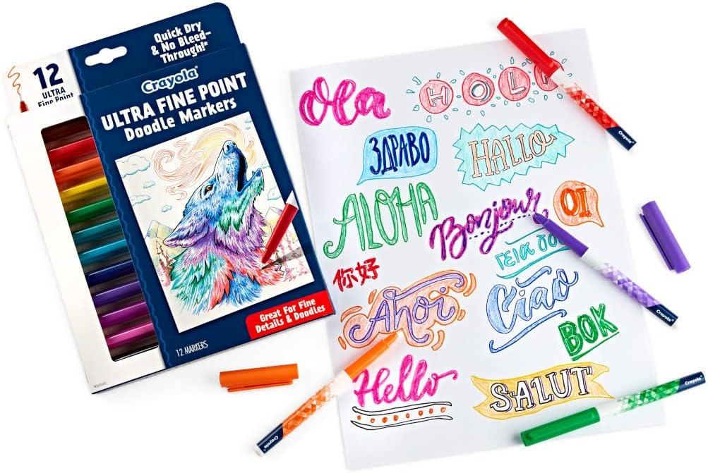 imageCrayola Dual Chisel Tip ampamp Brush Markers 12ct Markers for Adults Art Marker Set Coloring Supplies Gifts for Teens ampamp Adults1 Count Pack of 1