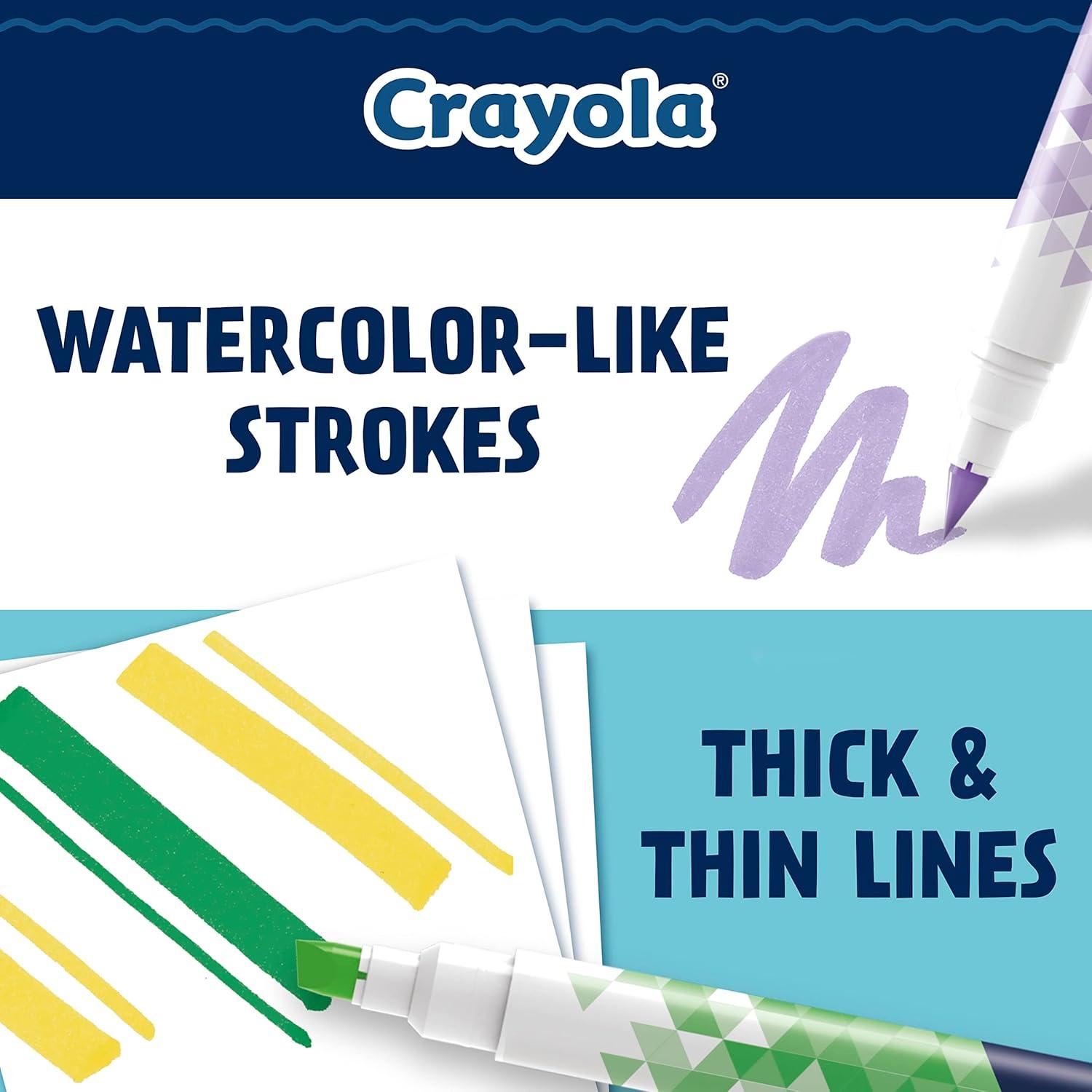 imageCrayola Dual Chisel Tip ampamp Brush Markers 12ct Markers for Adults Art Marker Set Coloring Supplies Gifts for Teens ampamp Adults1 Count Pack of 1