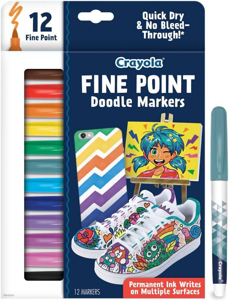 imageCrayola Dual Chisel Tip ampamp Brush Markers 12ct Markers for Adults Art Marker Set Coloring Supplies Gifts for Teens ampamp Adults1 Count Pack of 1