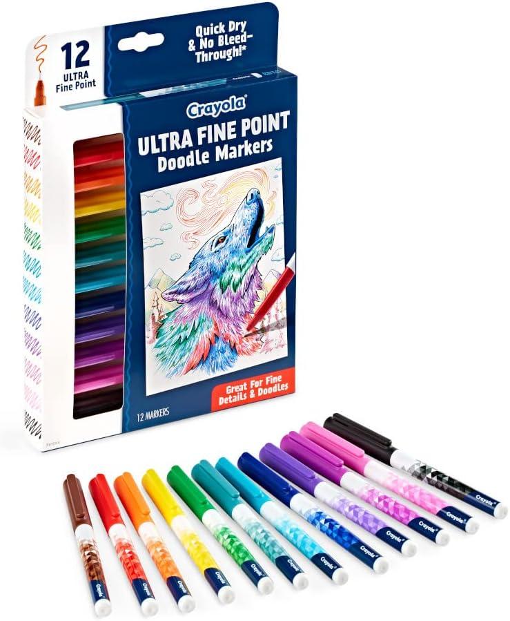 imageCrayola Dual Chisel Tip ampamp Brush Markers 12ct Markers for Adults Art Marker Set Coloring Supplies Gifts for Teens ampamp Adults12 Count Pack of 2