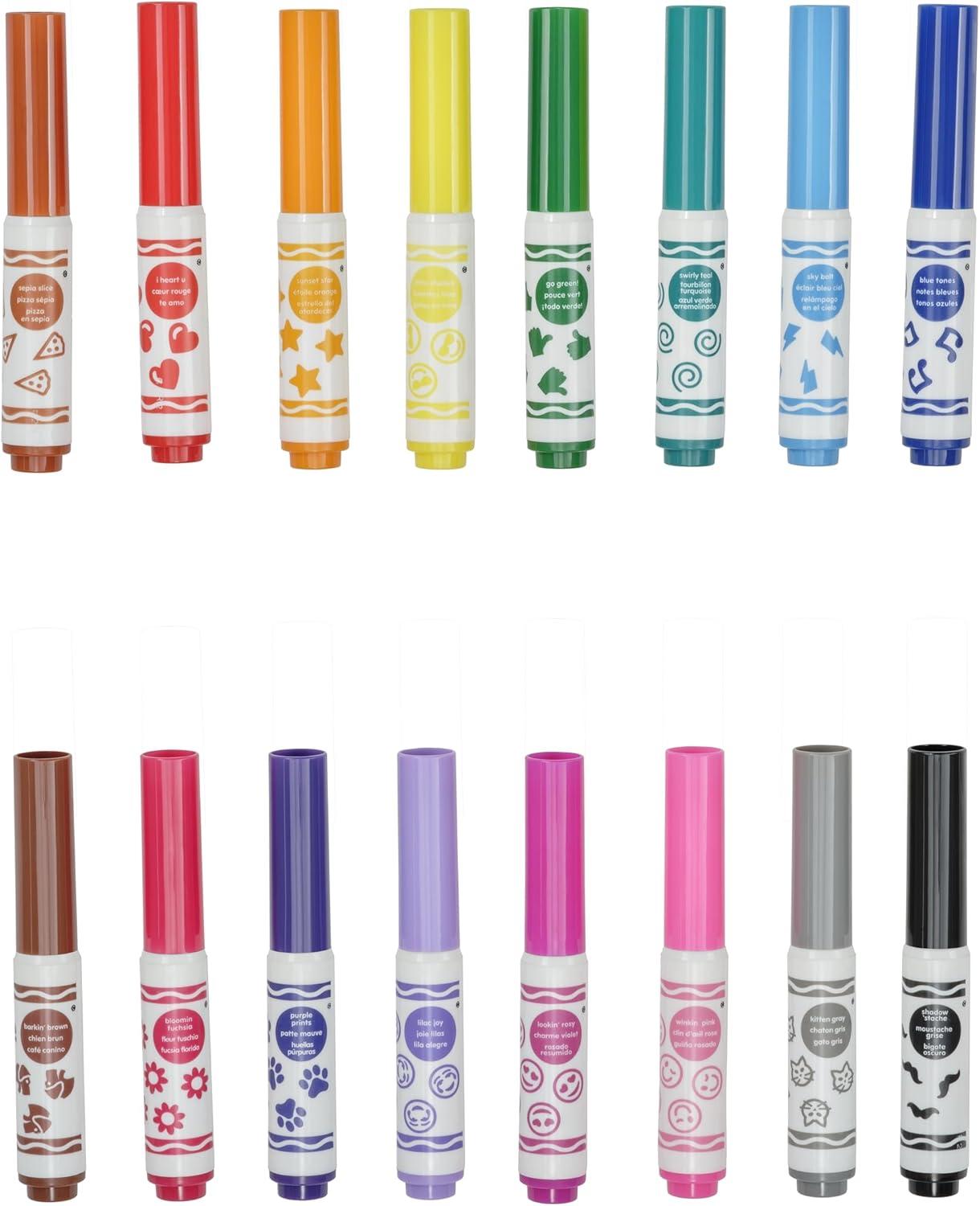 imageCrayola Emoji Pip Squeaks Washable Markers 16ct Toddler Mini Stamper Marker Set Coloring Supplies for Toddlers Gift for Kids