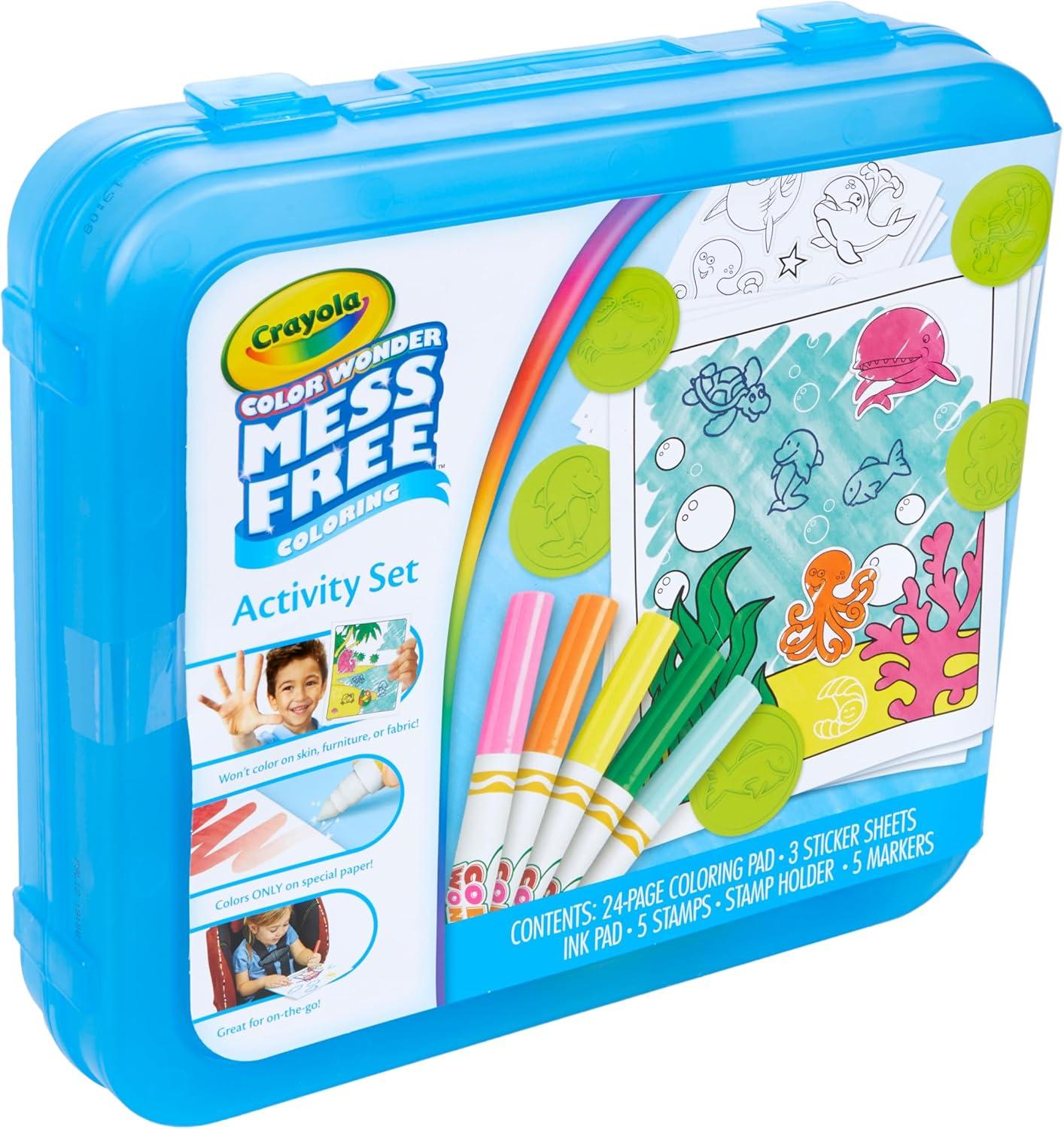 imageCrayola Frozen Color Wonder Coloring Set 18 Mess Free Frozen Coloring Pages for Toddlers Frozen Toys for Kids Toddler GiftsActivity Set