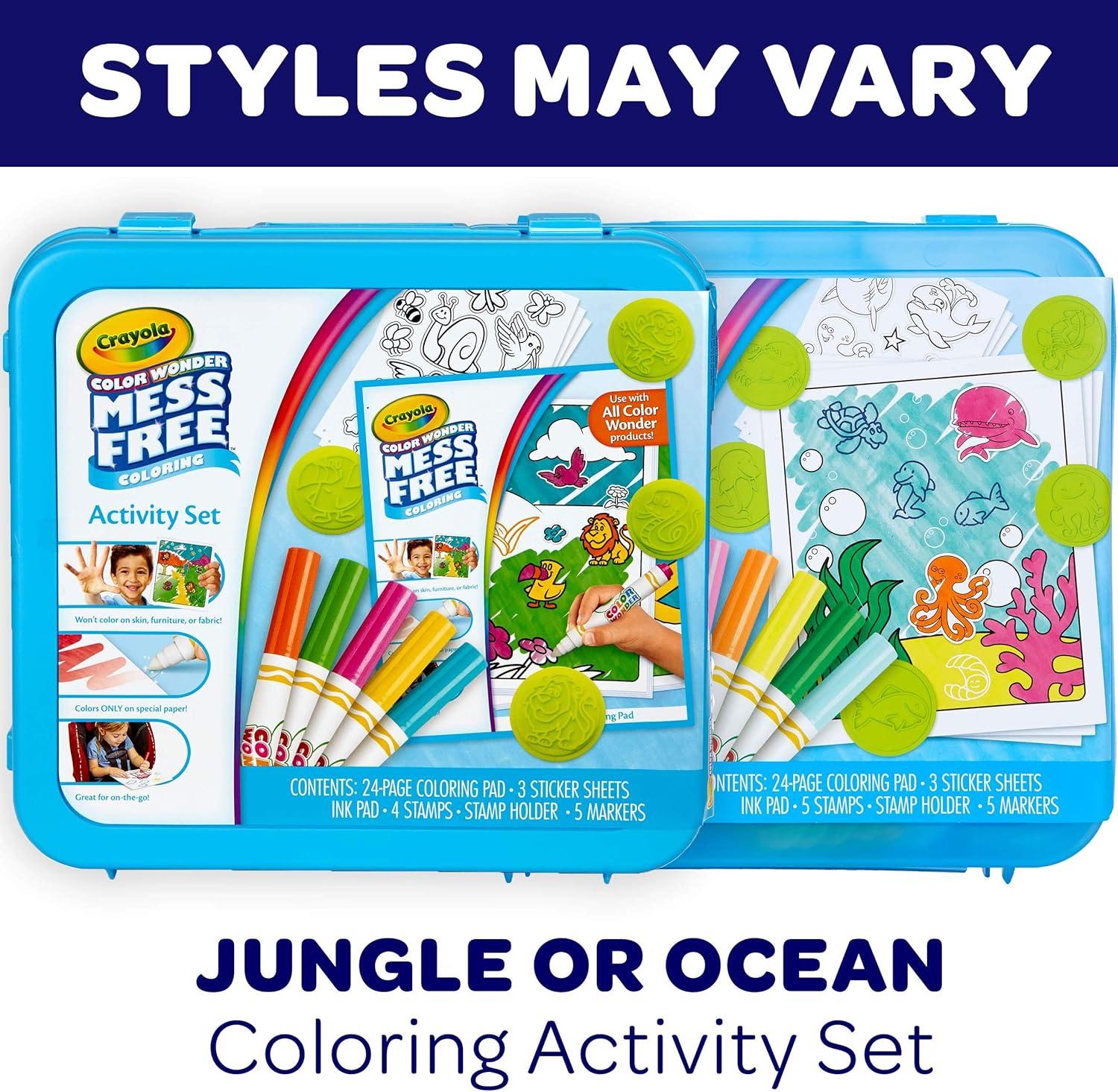 imageCrayola Frozen Color Wonder Coloring Set 18 Mess Free Frozen Coloring Pages for Toddlers Frozen Toys for Kids Toddler GiftsActivity Set