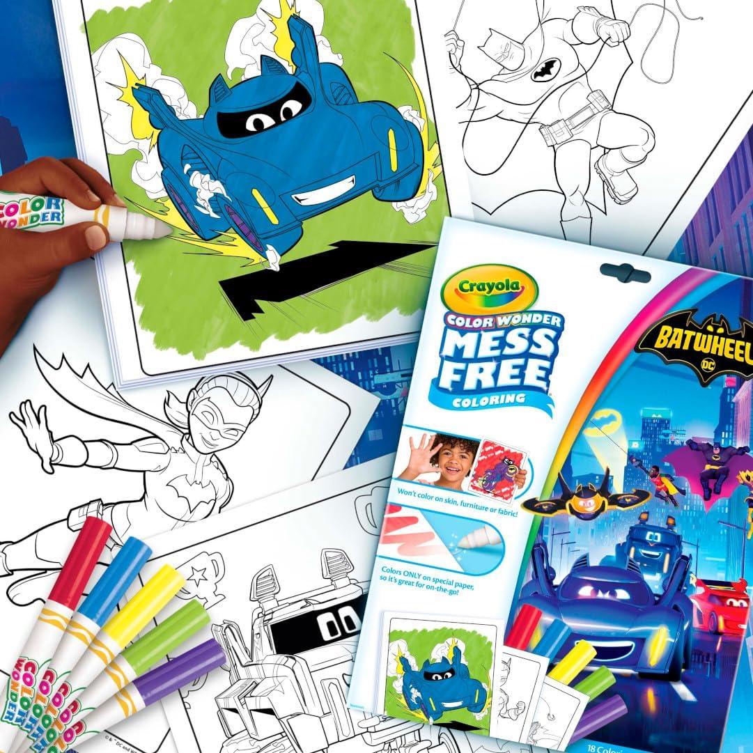 imageCrayola Frozen Color Wonder Coloring Set 18 Mess Free Frozen Coloring Pages for Toddlers Frozen Toys for Kids Toddler GiftsBat Wheels