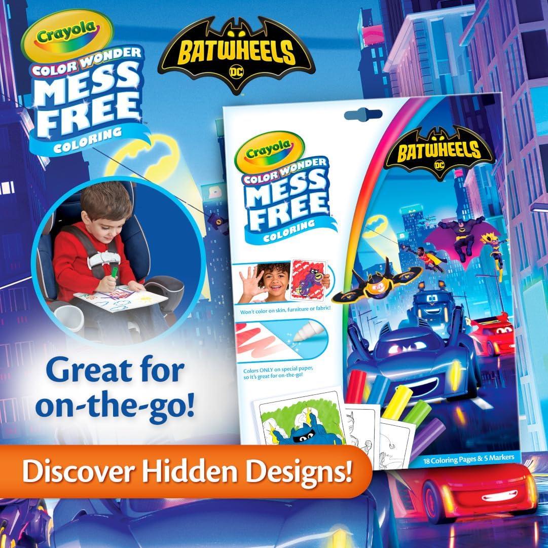 imageCrayola Frozen Color Wonder Coloring Set 18 Mess Free Frozen Coloring Pages for Toddlers Frozen Toys for Kids Toddler GiftsBat Wheels