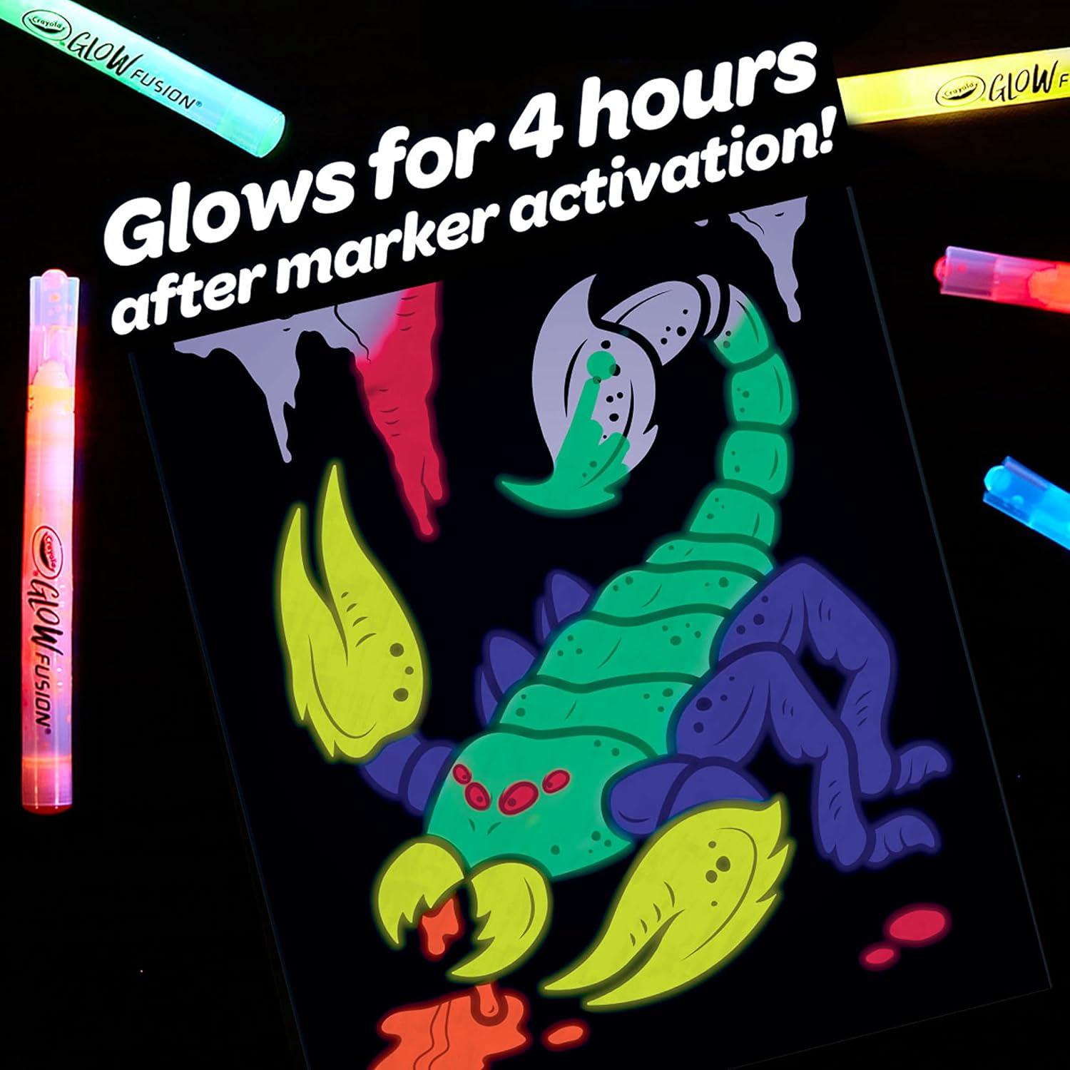 imageCrayola Glow Fusion Glow in The Dark Coloring Set with Markers Alien ampamp Monster Coloring Pages Gift for KidsAlien  Monsters