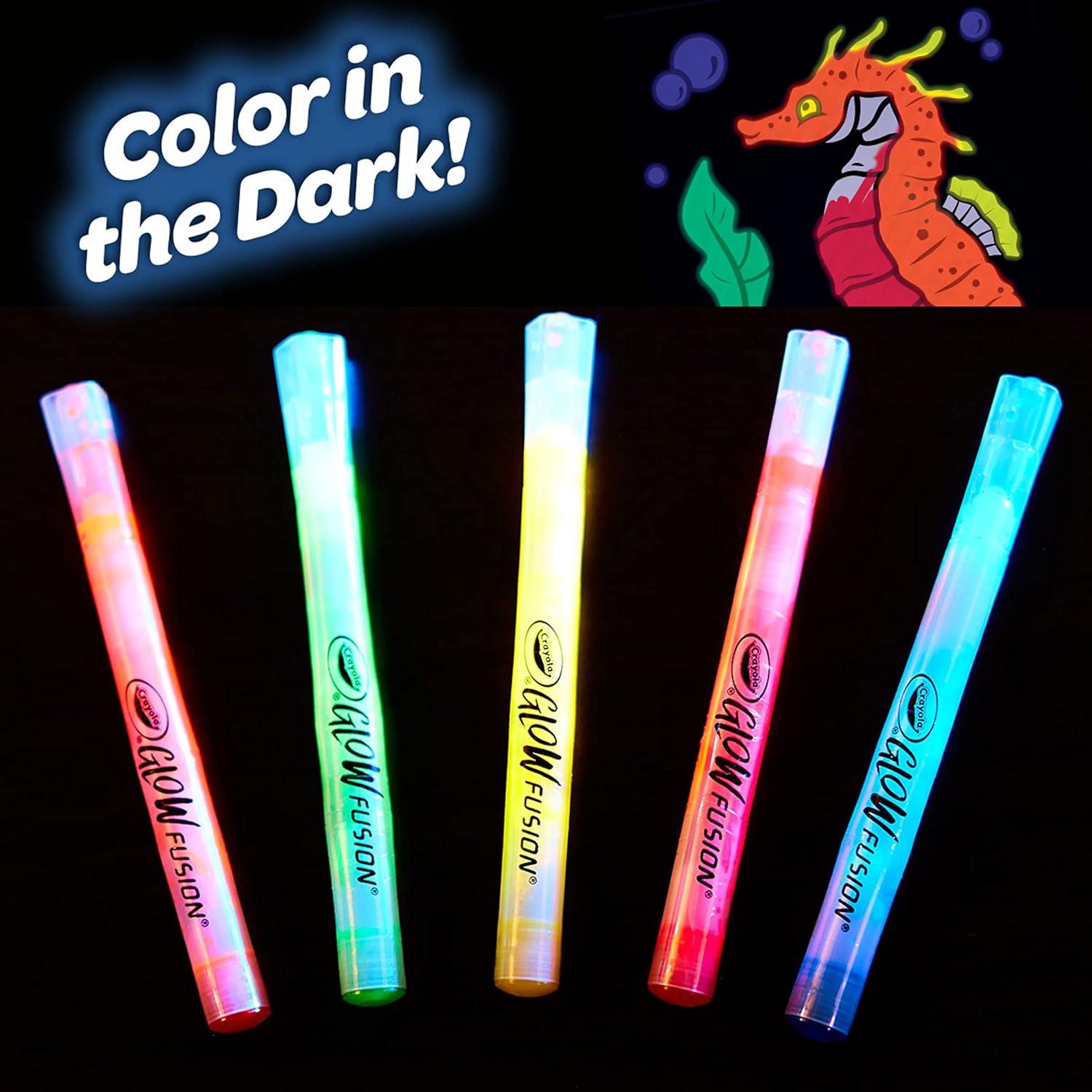 imageCrayola Glow Fusion Glow in The Dark Coloring Set with Markers Alien ampamp Monster Coloring Pages Gift for KidsDeep Sea Creatures