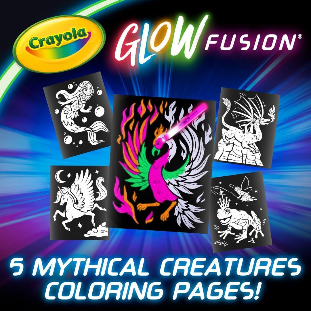 imageCrayola Glow Fusion Glow in The Dark Coloring Set with Markers Alien ampamp Monster Coloring Pages Gift for KidsDeluxe