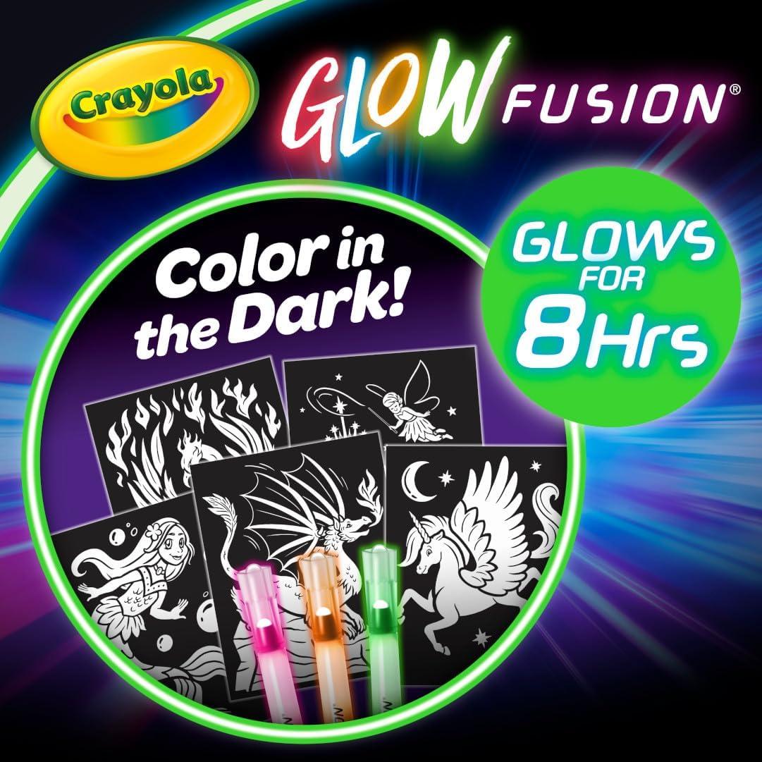 imageCrayola Glow Fusion Glow in The Dark Coloring Set with Markers Alien ampamp Monster Coloring Pages Gift for KidsDeluxe