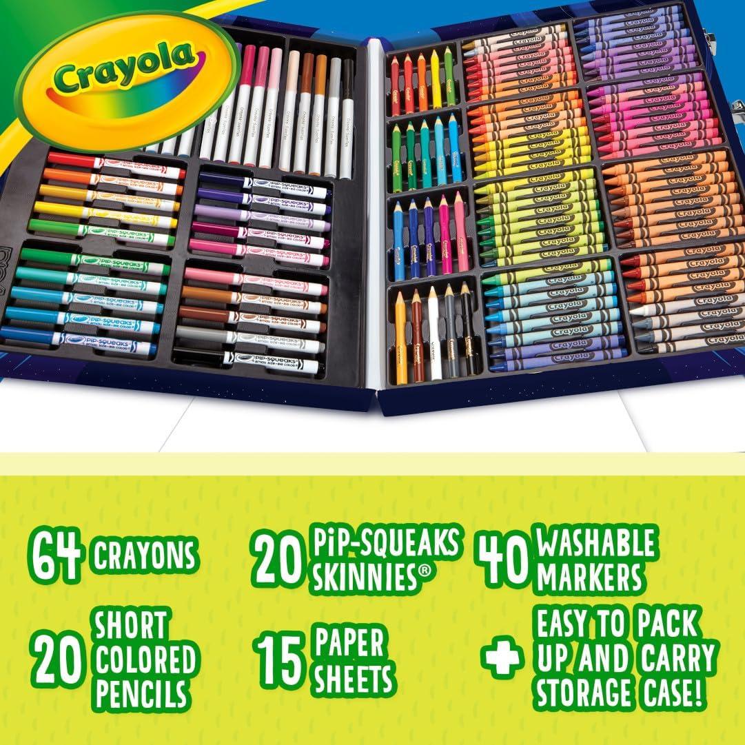 imageCrayola Inspiration Art Case Coloring Set 140pc Space Theme  Art Kit for Kids Crayons Markers Pencils Gift for Boys ampamp Girls Ages 5 6 7 8 Amazon ExclusiveSpace