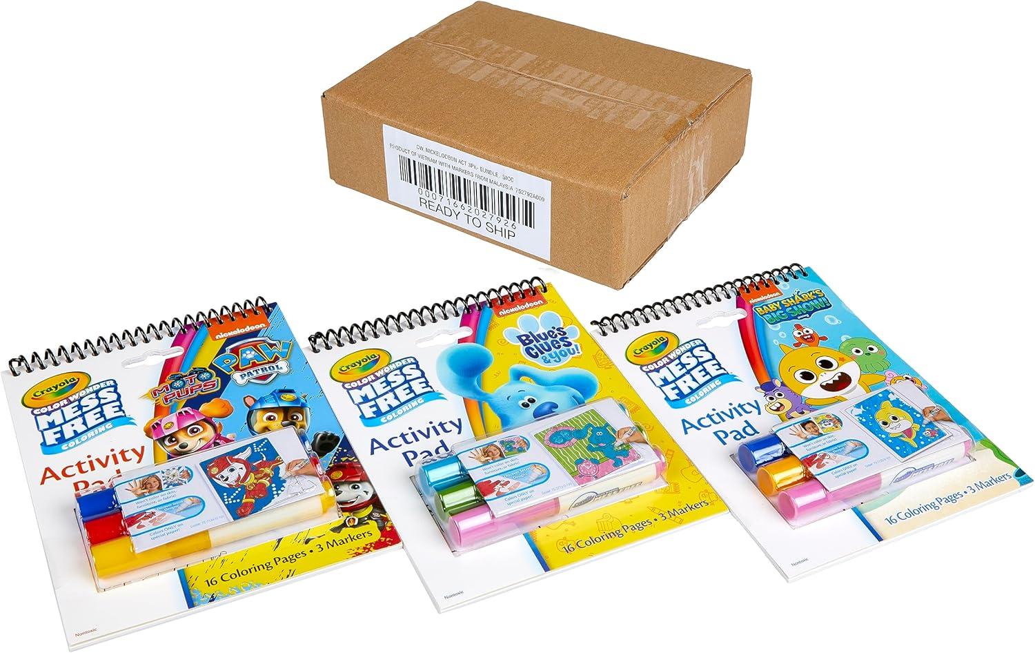 imageCrayola Nickelodeon Color Wonder Bundle 3 Pack Mess Free Coloring Set for Kids Activity Pads ampamp Markers Gifts for Toddlers 3