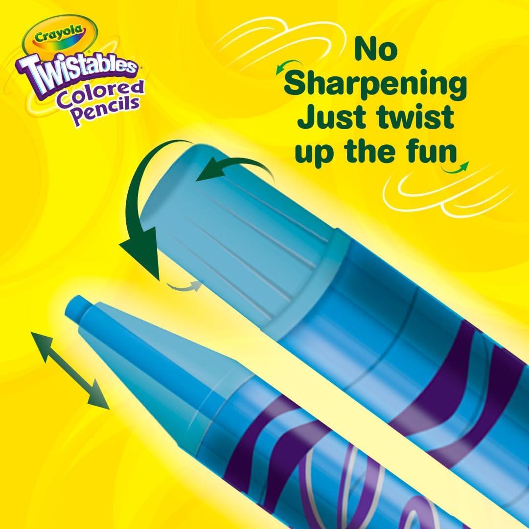 imageCrayola PipSqueaks Washable Marker Set 65ct Coloring Set Art Supplies for Kids Drawing Kit Kids Travel Activity Craft Essentials 4Twistable Colored Pencils