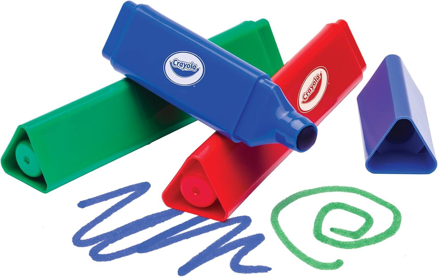 imageCrayola Triangle Toddler Markers 8ct Easy Grip Washable Markers for Toddlers Arts ampamp Crafts Supplies Coloring for Young Kids Nontoxic