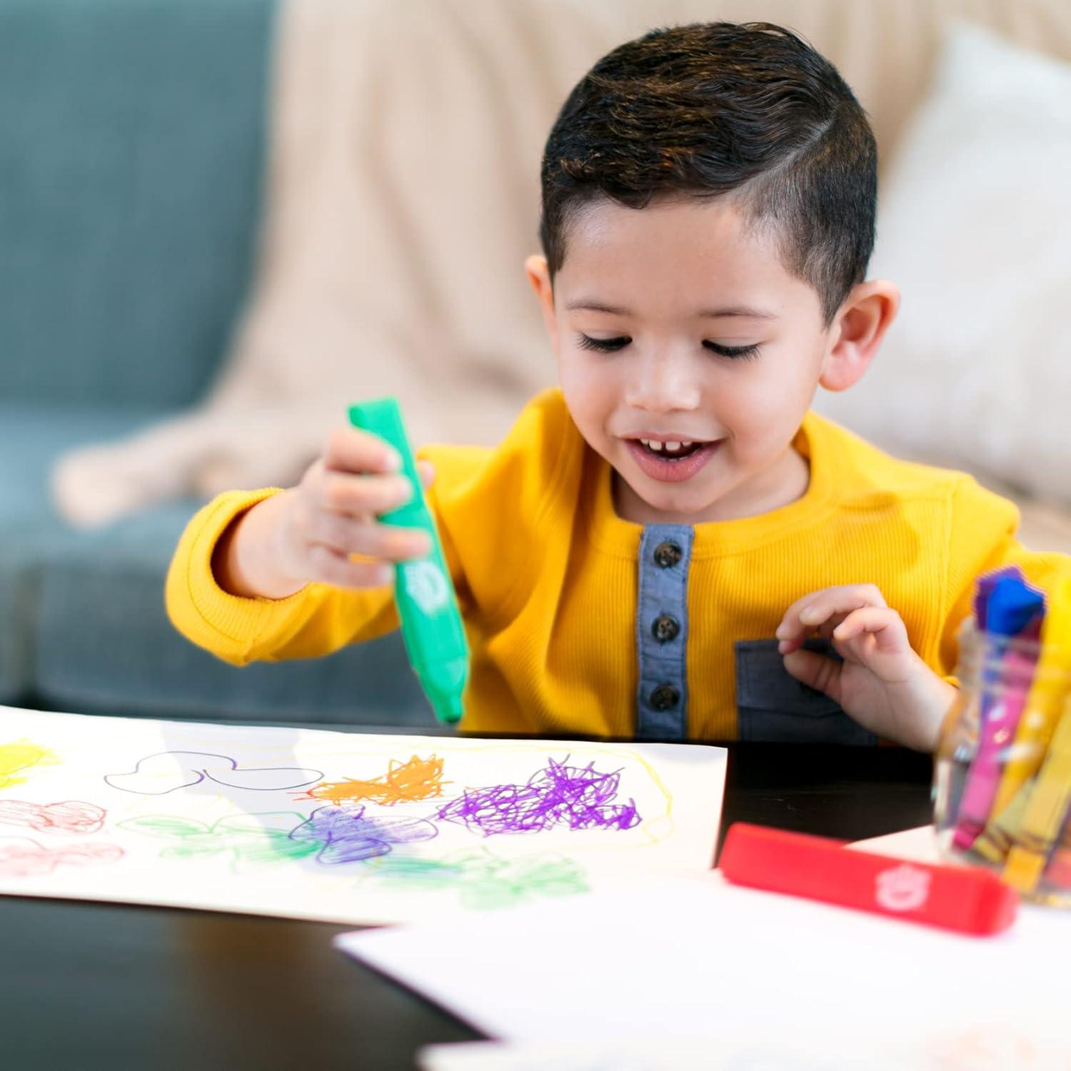 imageCrayola Triangle Toddler Markers 8ct Easy Grip Washable Markers for Toddlers Arts ampamp Crafts Supplies Coloring for Young Kids Nontoxic