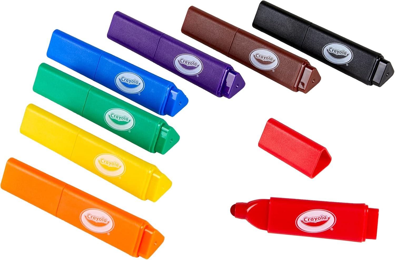 imageCrayola Triangle Toddler Markers 8ct Easy Grip Washable Markers for Toddlers Arts ampamp Crafts Supplies Coloring for Young Kids Nontoxic